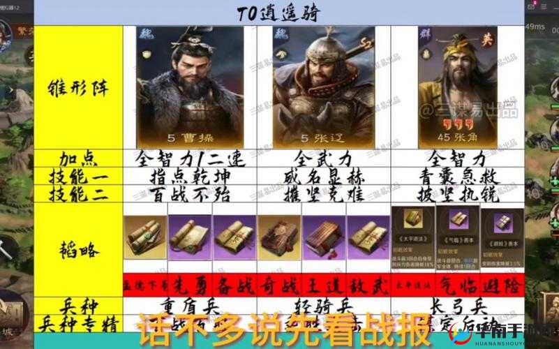 三国志幻想大陆，张辽如何搭配才能构建最强阵容阵法？